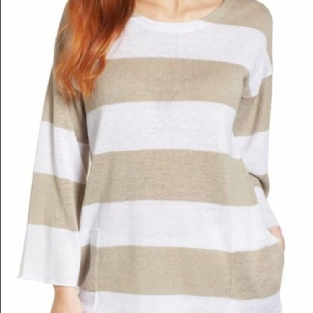 NWT Eileen Fisher Organic Linen Top